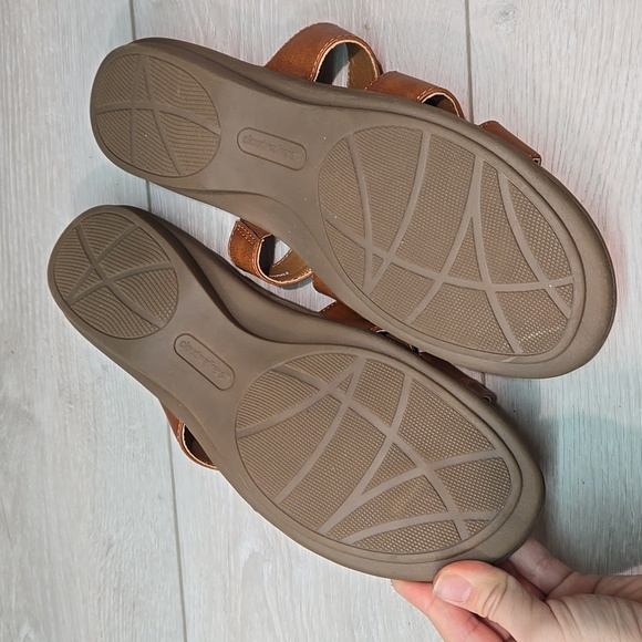 Cloudwalkers By Avenue Jackie Women's Leather Sandals Loop Toe Sz 11W - Picture 11 of 12